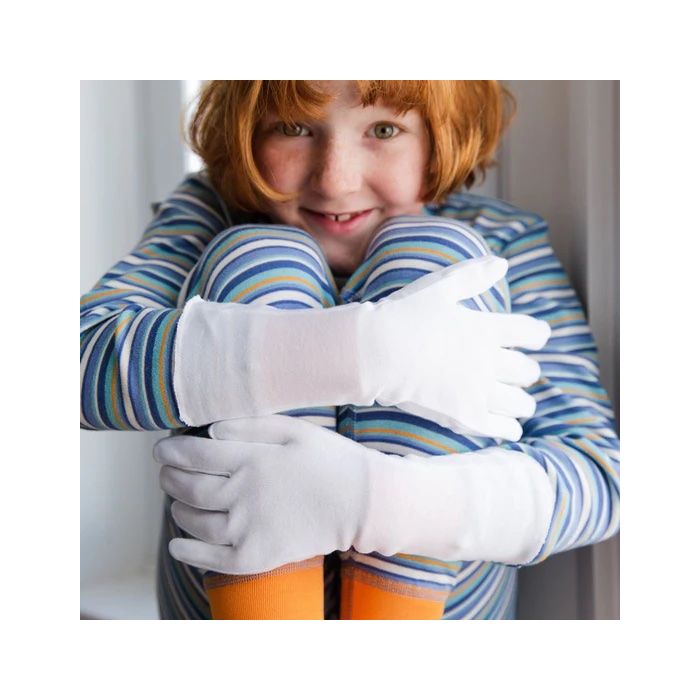 Laan plan Christendom CottonComfort handschoenen eczeem kinderen 100% bio katoen (per 2 paar) maat  5-7 jaar | Allergiezorg