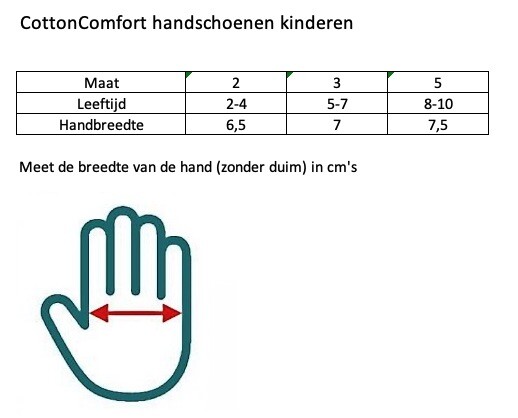 CottonComfort handschoenen eczeem kinderen 100% bio (per 2 maat 80-10 jaar |